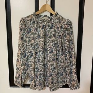 LOFT // LONG SLEEVE BLOUSE SZ SMALL